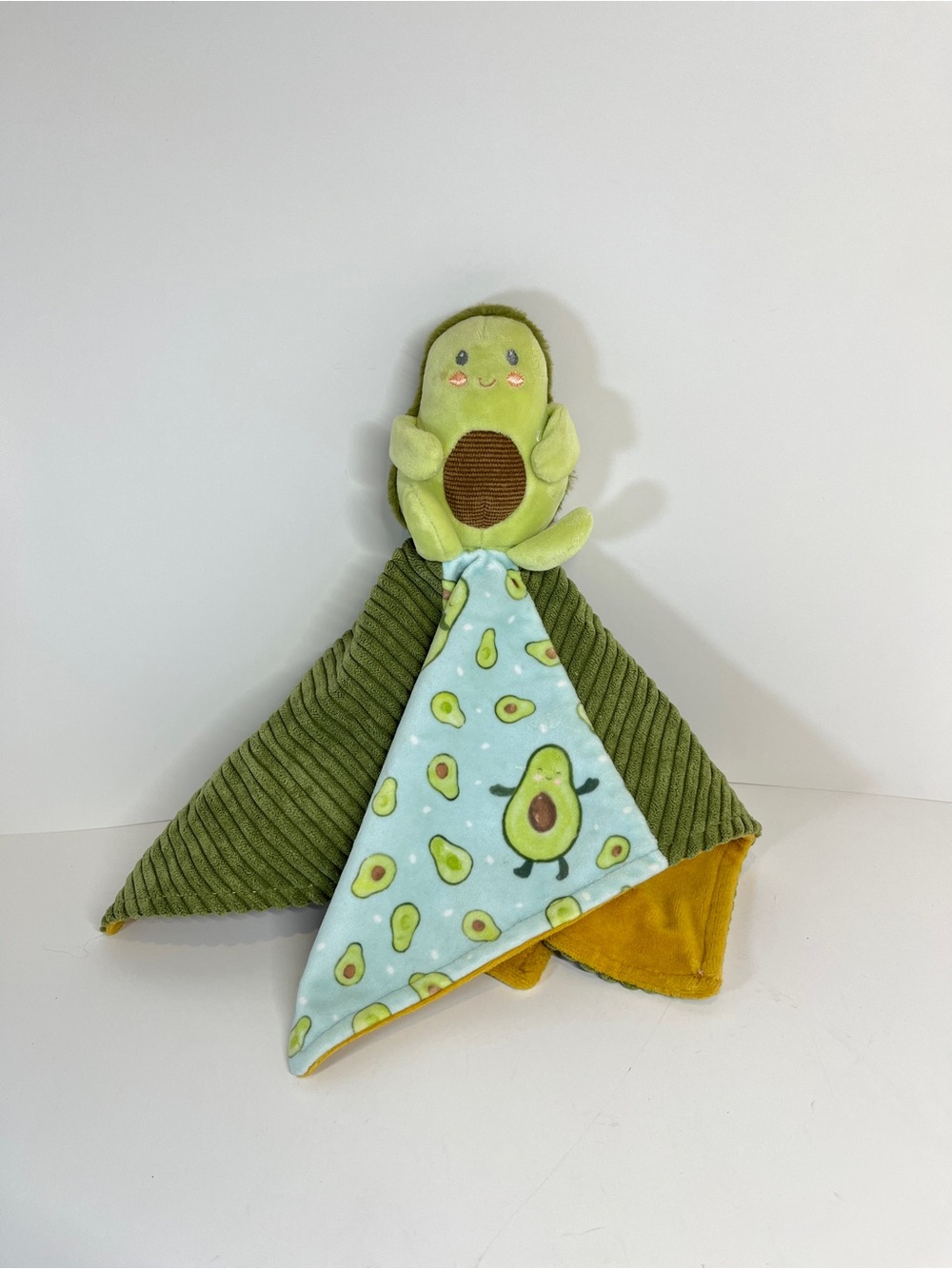 Mary Meyer Avocado Soft Plush Lovey Baby Security Blanket Corduroy Texture Toy